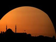 zonsondergang in Istanboel 