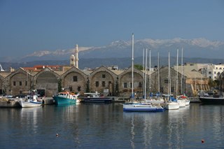 De haven van Chania op het Griekse eiland Kreta