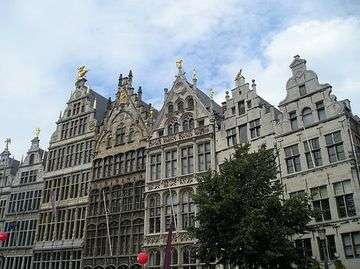 Historische gevels op de Grote markt van Antwerpen
