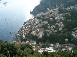 Amalfi kust bij de Golf van Napels in Catanie
